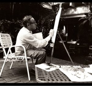 Painting in Key West, 1979
Photograph by Bill Viggiano, Columbia University Rare Book and Manuscript Library, New York tenessee williams